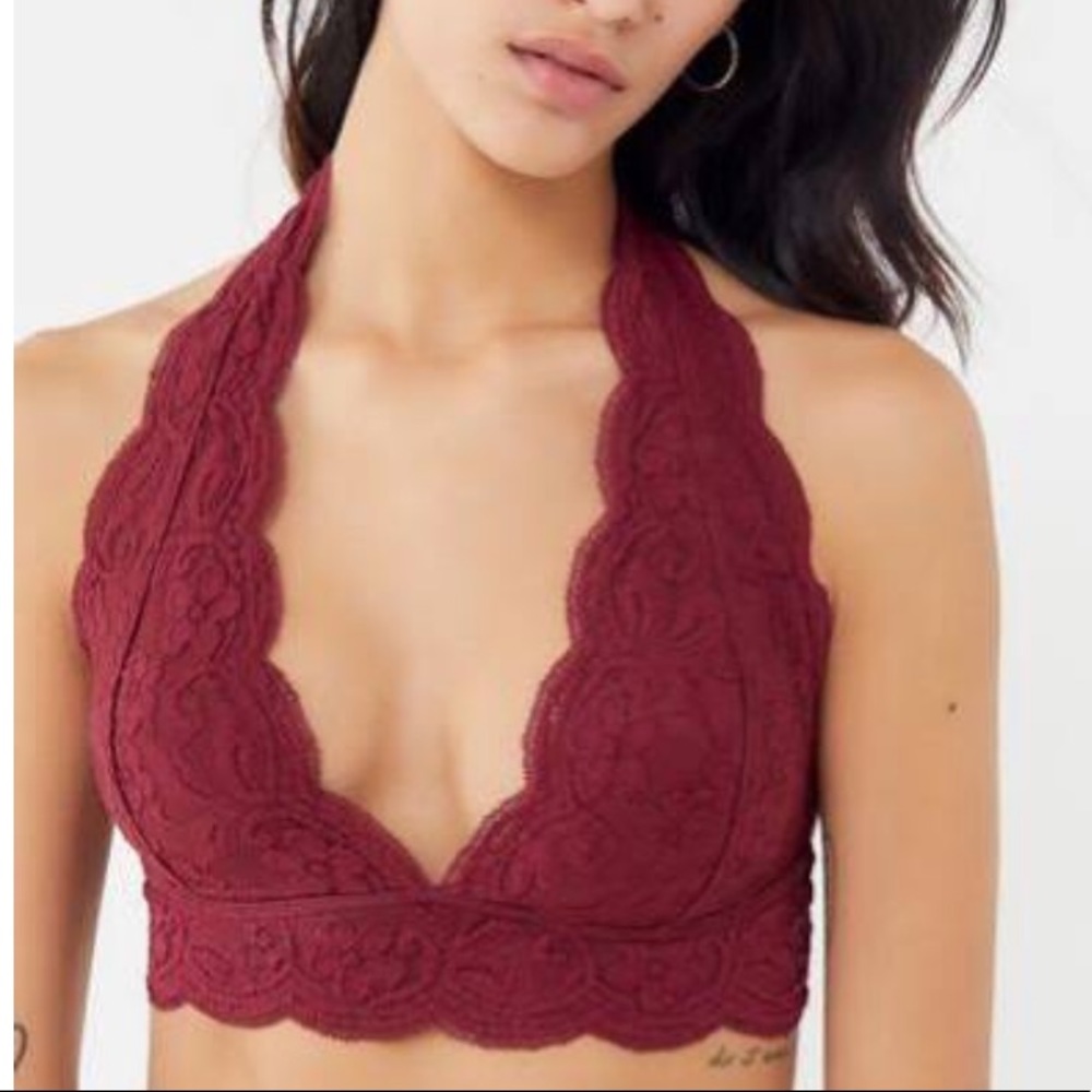 Out from Under Lace Halter Bra